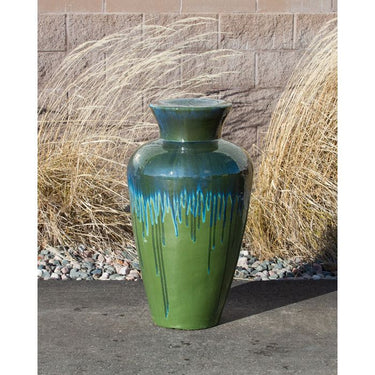 Closed Top FNT3470 Ceramic Vase Complete Fountain Kit Vase Fountain Blue Thumb